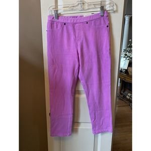 HUE‎ Chino Capri Leggings Neon Magenta Nordstrom Size XS NWT
